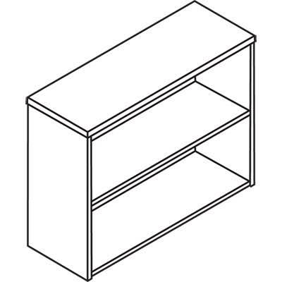Laminate Bookcase Two-Shelf 36W J524