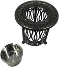 Cast Aluminum Patio 21'' Round End Table with Ice Bucket Insert Desert Bronze O51613