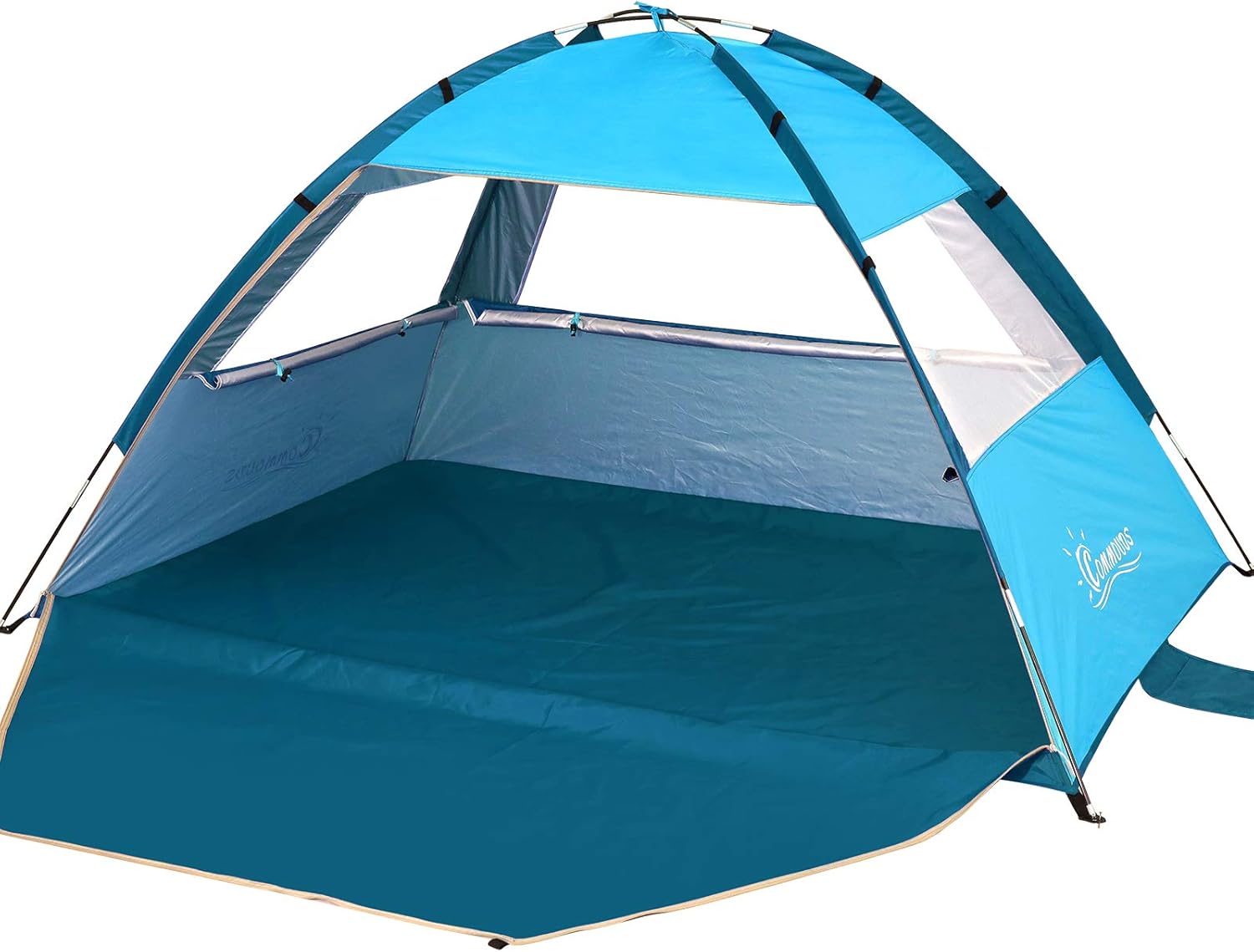 Silver Beach Tent Sun Shelter Canopy Cabana UPF 50+ 3-4 Person Lightweight C48280