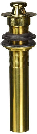 Lavatory Push Pop-Up Drain Assembly with Overflow Satin Gold D8201