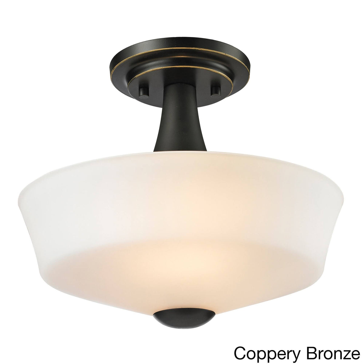 Matte Opal Glass Semi-Flush Mount T2842