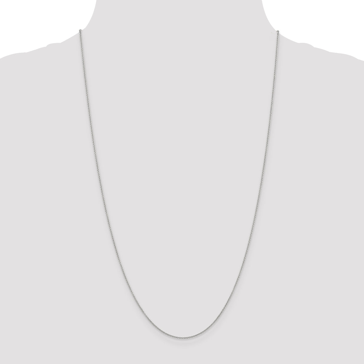 14K White Gold Cable Chain Necklace 16 Inches E1702