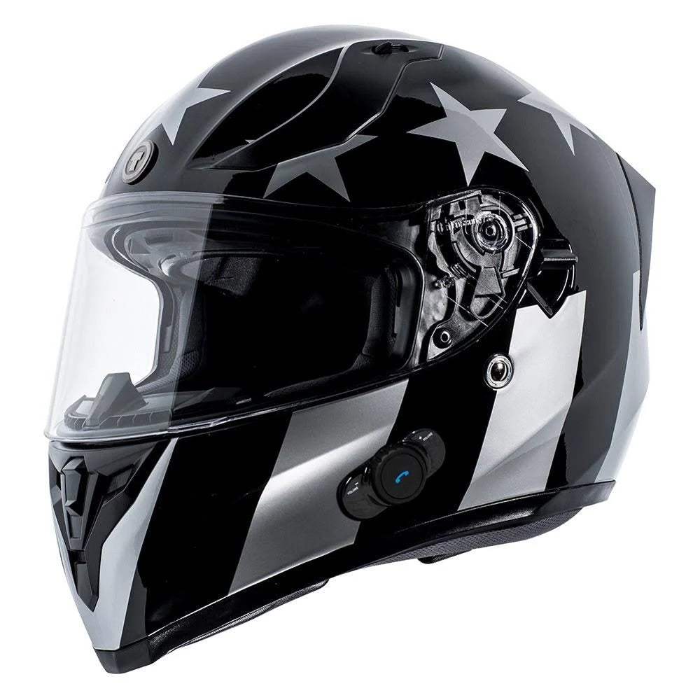 Gloss Black Captain Shadow Full Face Motorcycle Helmet D848145