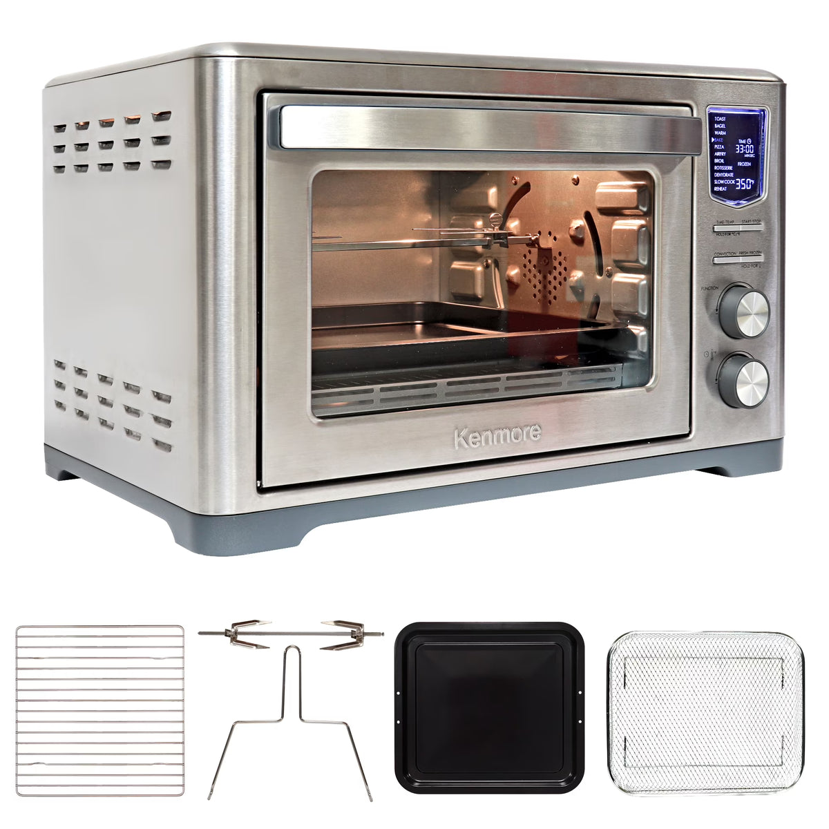 11-In-1 Digital Air Fryer Convection Toaster Oven Rotisserie 6-Slice 1700W Stainless Steel M3831