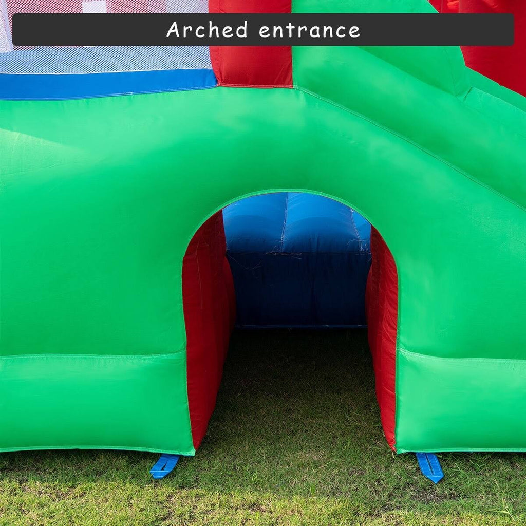 Inflatable Moonwalk Slide Bounce House with Storage Bag E35233