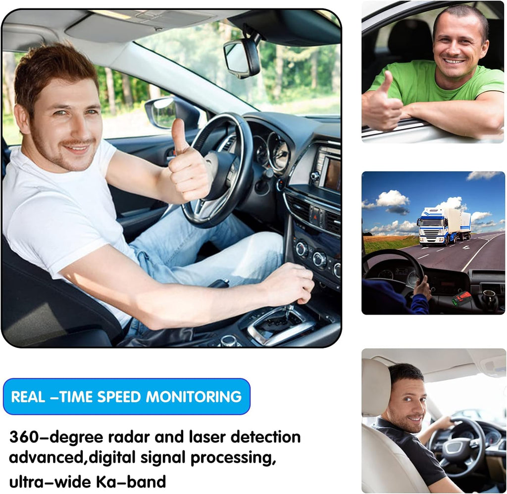 Radar Detector with LED Display, City/Highway Mode, Auto 360 Degree Detection (Red) I984124