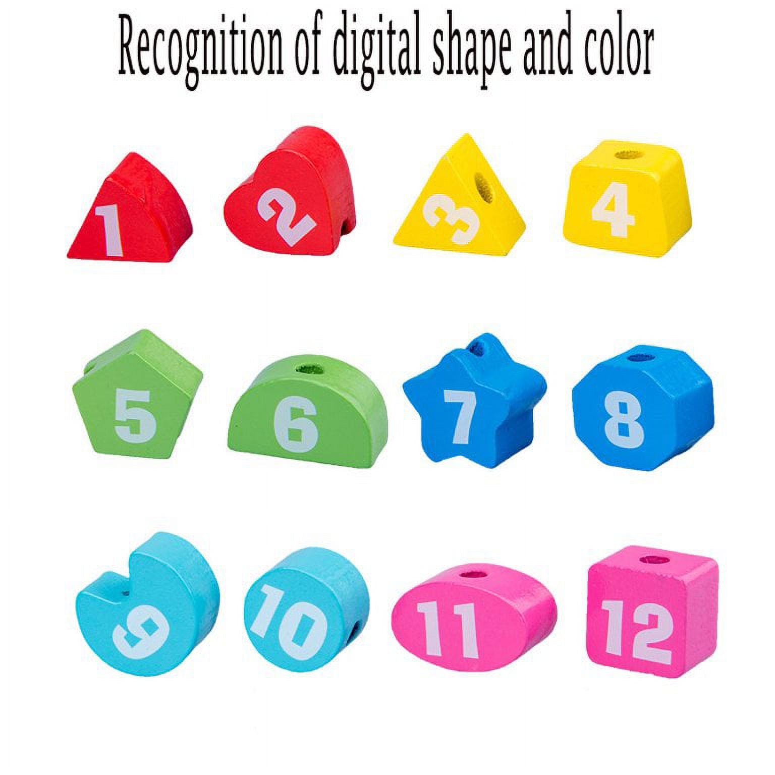 Wooden Shape Color Sorting Clock Toy Number Blocks Puzzle Stacking Sorter Jigsaw Early Learning Educational Toy O230201