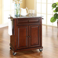Solid Granite Top Portable Kitchen Cart A7761