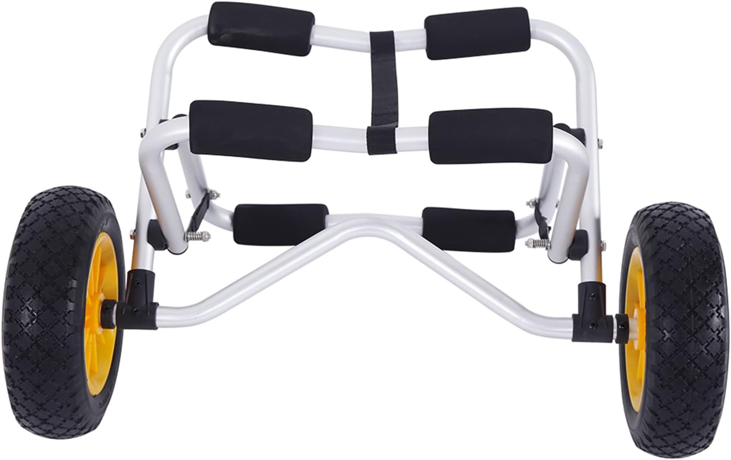 Silver Aluminum Alloy Canoeing Trailer Cart Pack of 2 S7787
