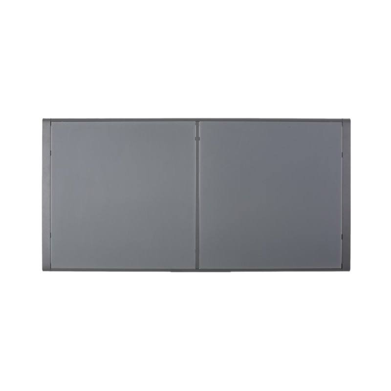 Outdoor Tempered Glass Top Aluminum Dining Table in Gray W149