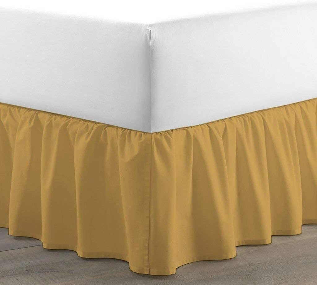 100% Cotton 800 Thread Count Ruffled Bed Skirt (Cal King, Royal Blue) 12 Inch Drop K5180