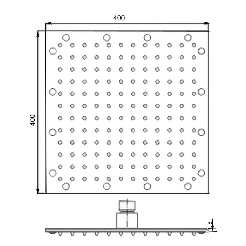 Oil Rubbed Bronze Square Rainfall LED Shower Head D63430