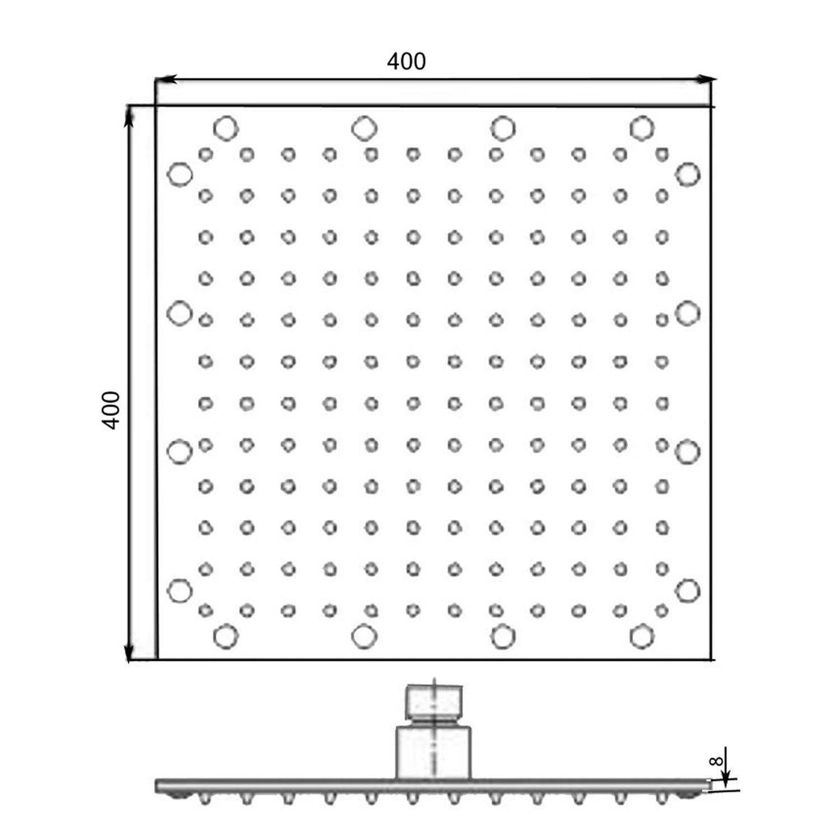 Oil Rubbed Bronze Square Rainfall LED Shower Head D63430