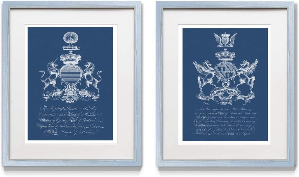 2 Piece Framed Artwork Set, Silver Frame, White Mat, Plexiglass, 16 in W X 20 in H O365