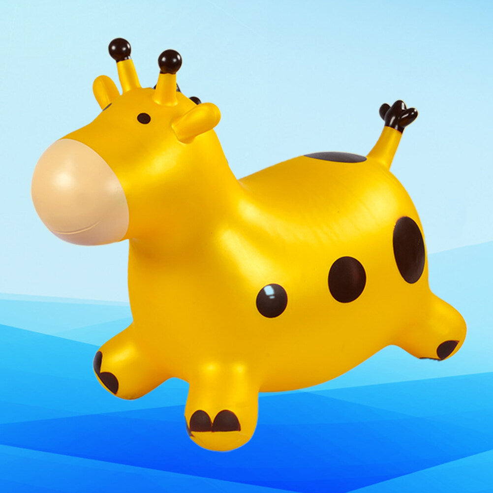 Yellow Inflatable Jumping Horse Toy with Air Pump N88745