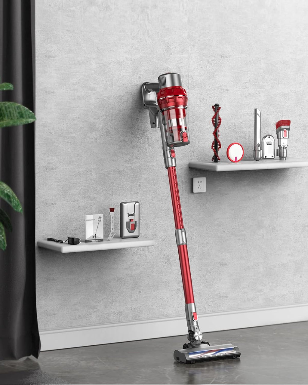 Cordless Stick Vacuum Cleaner with 380W 30KPa, 35min Runtime, Detachable Battery Z8529