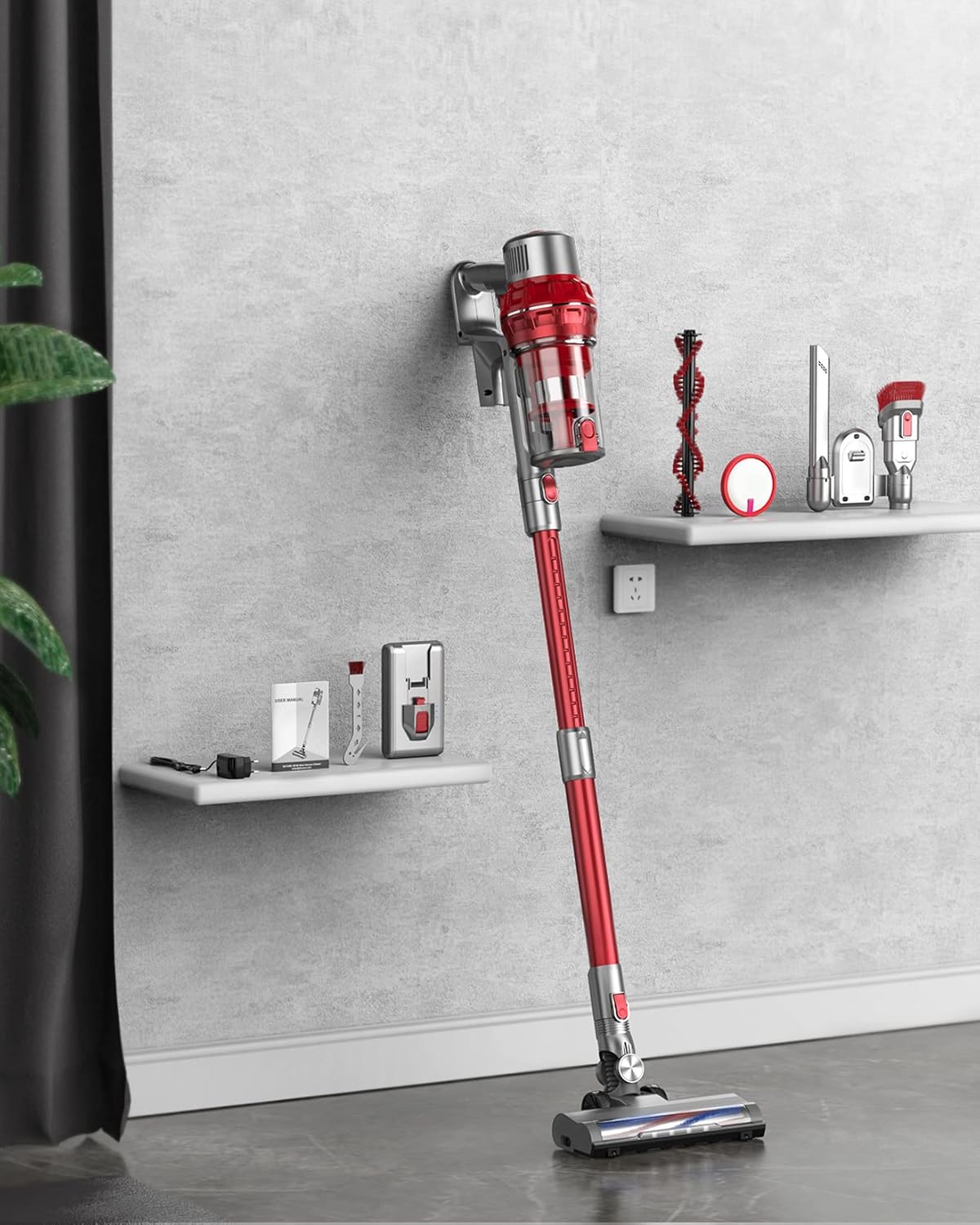 Cordless Stick Vacuum Cleaner with 380W 30KPa, 35min Runtime, Detachable Battery Z8529