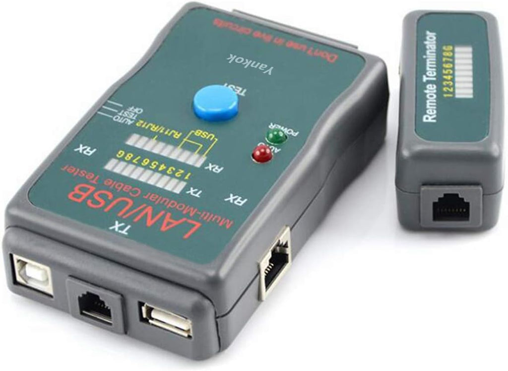 Network Cable Tester for RJ11/RJ12/RJ45 Modular Cables with 2x RJ-45-to-BNC Adapter G311570