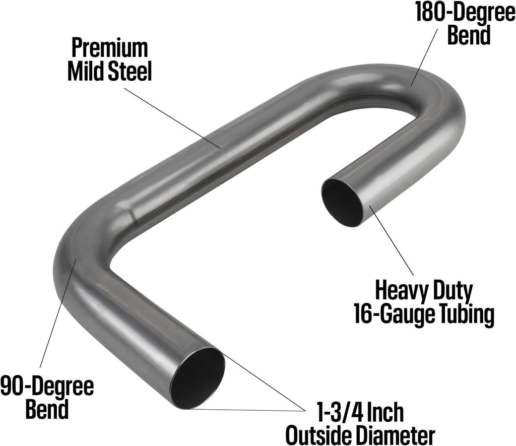 1-3/4 Inch Mild Steel Exhaust Pipe Pack of 2 F4807