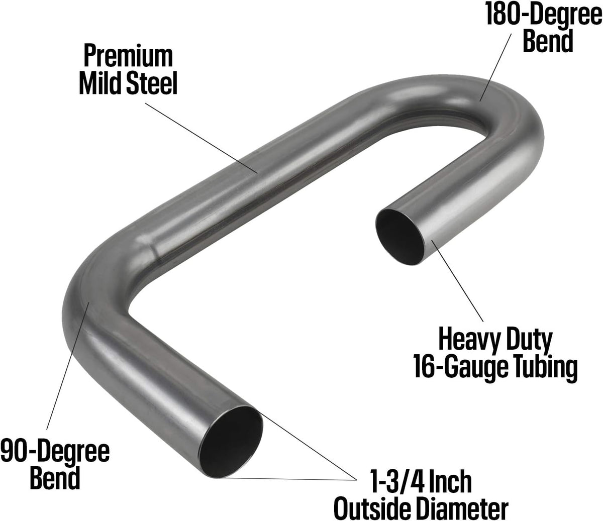 1-3/4 Inch Mild Steel Exhaust Pipe Pack of 2 F4807