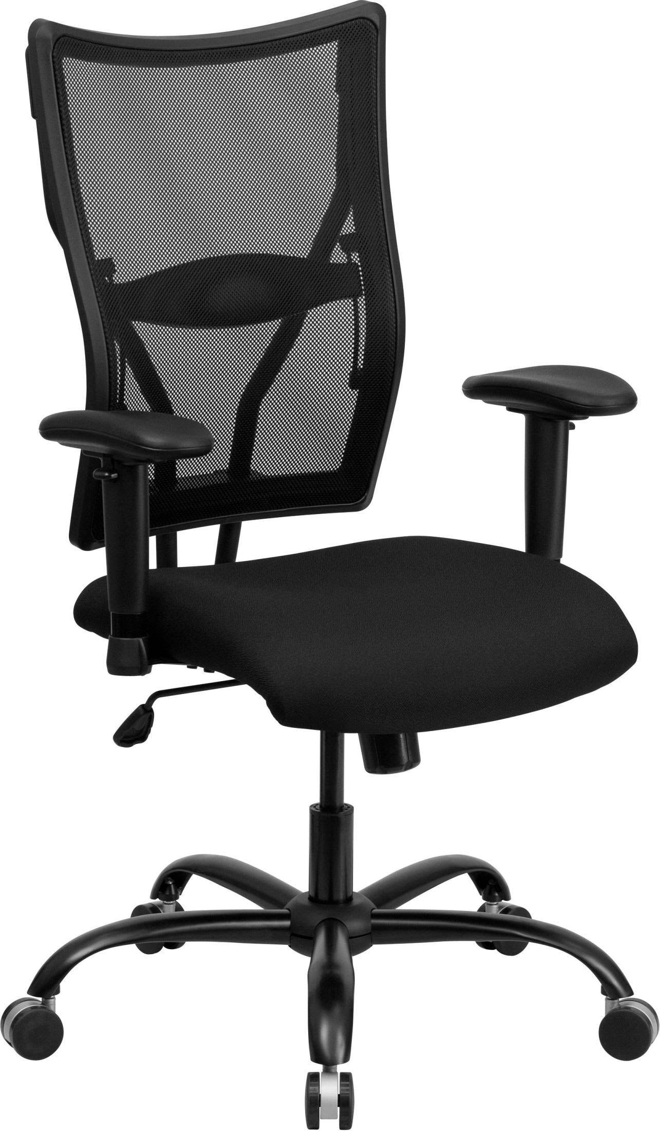 Black Mesh Office Chair with Arms, 400 lb. Capacity C766211