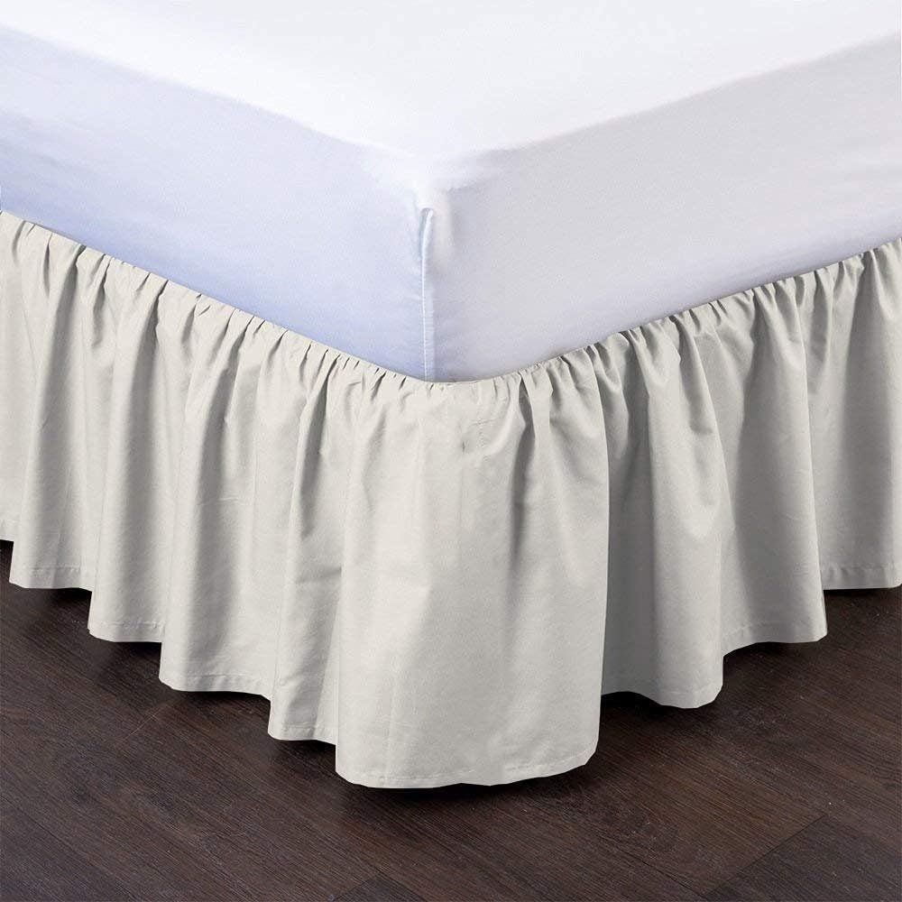 100% Cotton 800 Thread Count Ruffled Bed Skirt (Cal King, Royal Blue) 12 Inch Drop K5180
