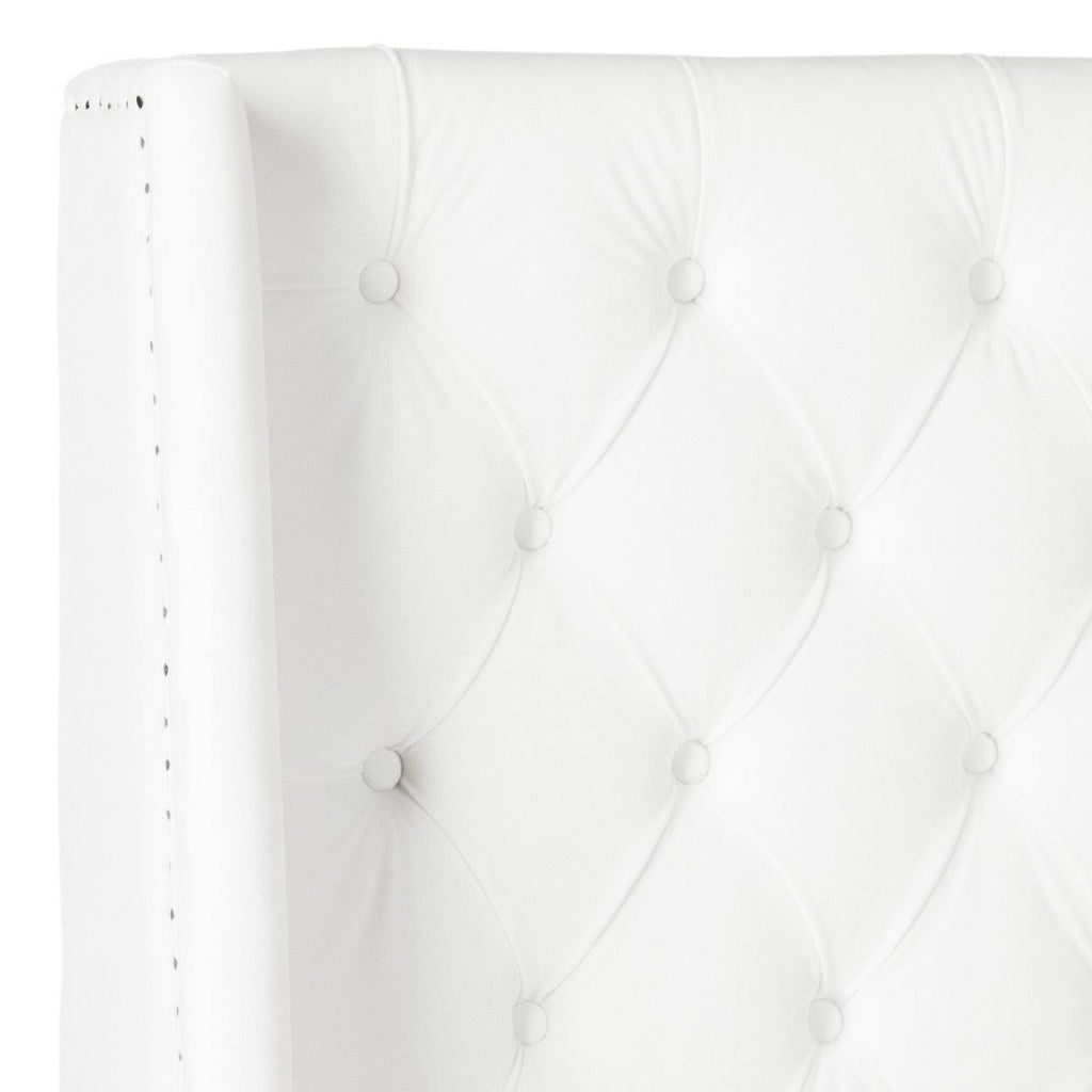 White Tufted Winged Headboard (Full) G77438
