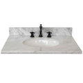 White Carrara Marble Top with Oval Sink M24288