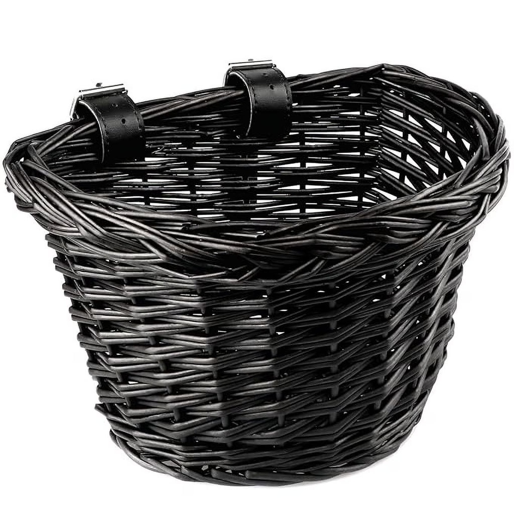 Black Wicker Kids Bike Basket H5803