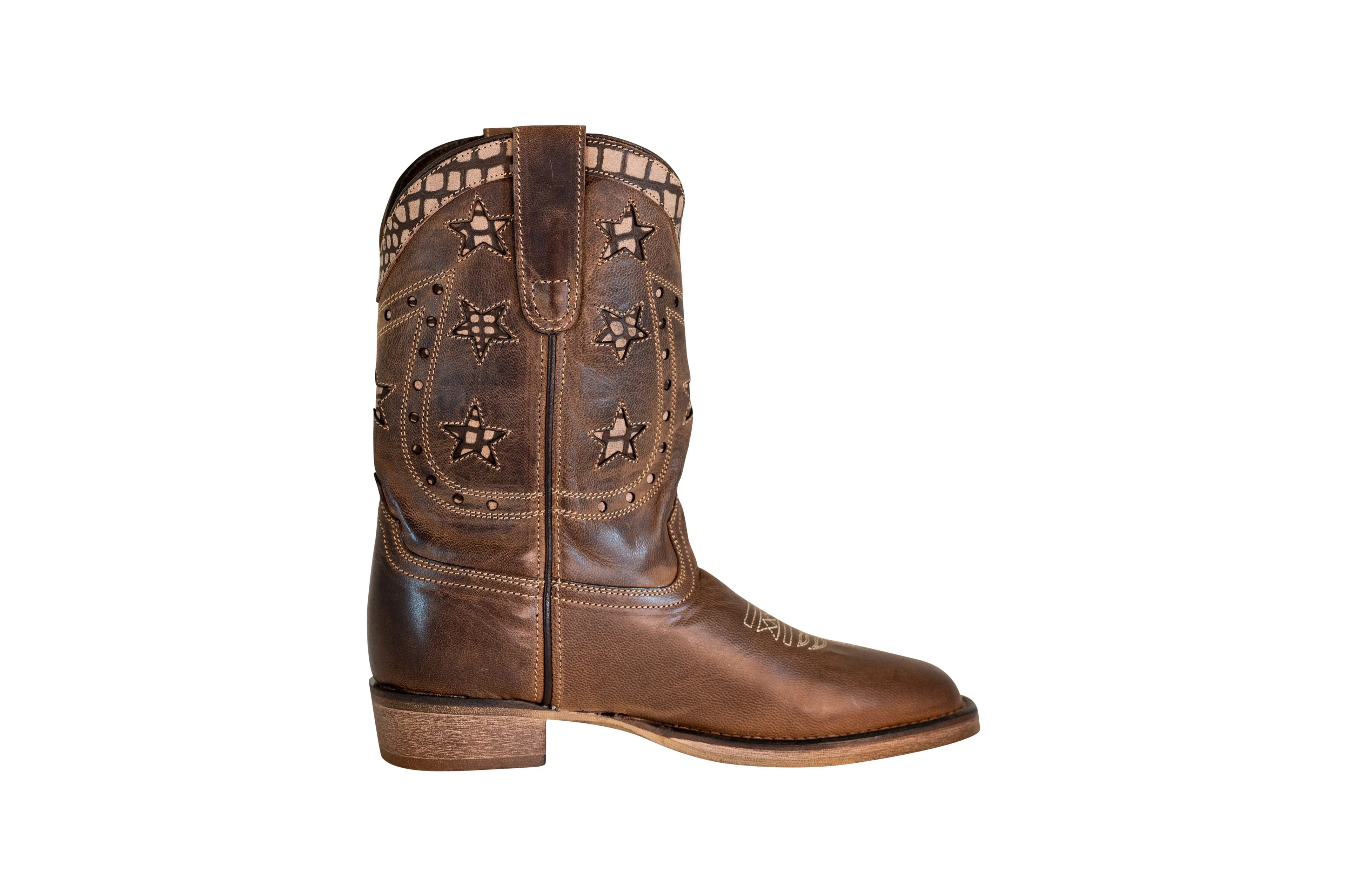Brown Square Toe Western Boot R113527