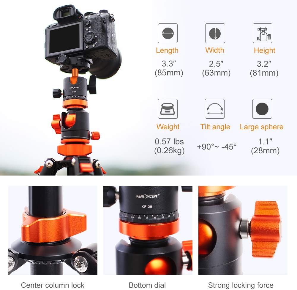 72 inch Aluminium Camera Tripod with 360 Degree Ball Head F965741