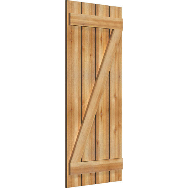 Board-n-Batten Shutters with Z-Bar, Rough Sawn Western Red Cedar K346