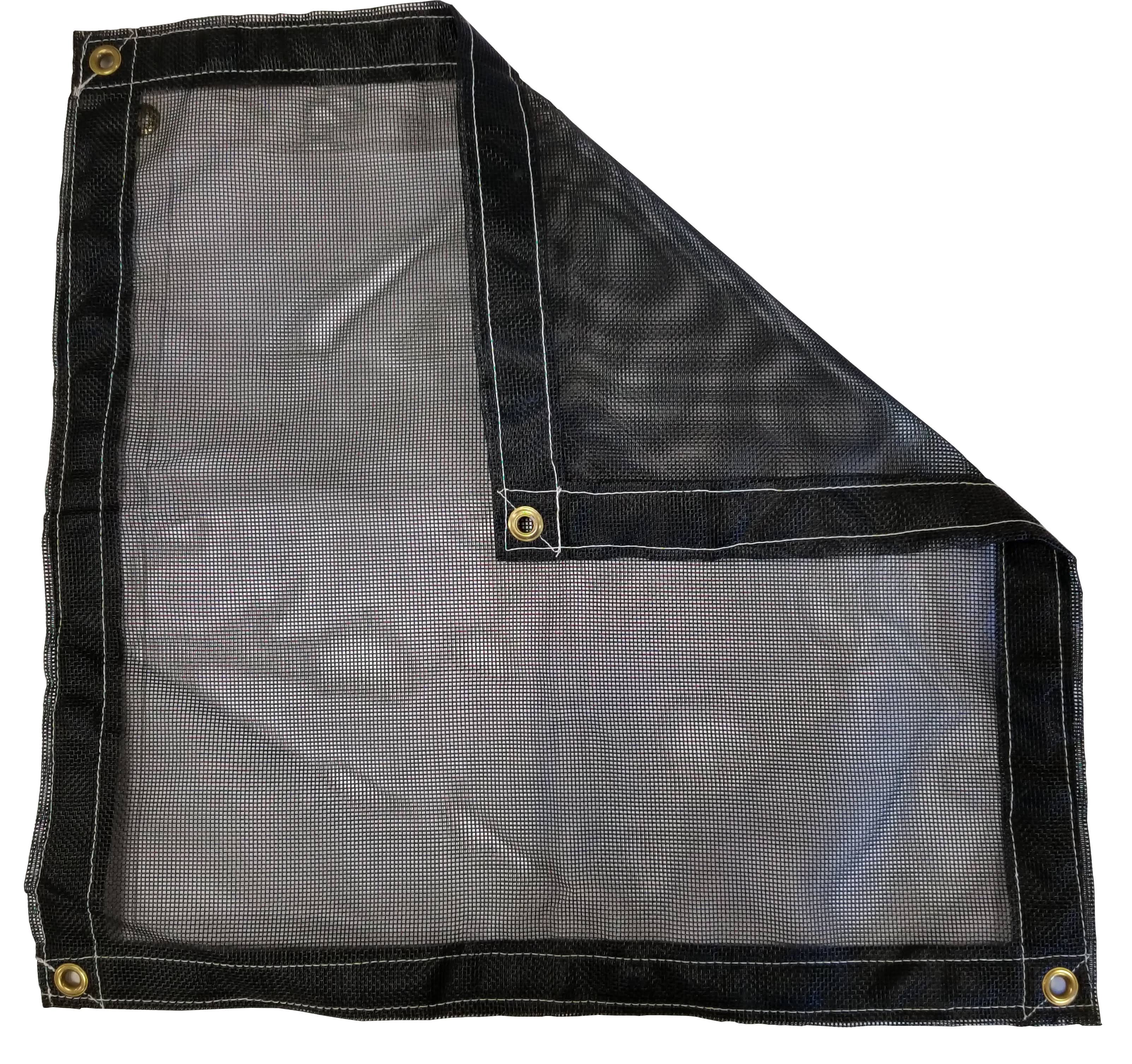 Black Vinyl Coated Mesh Tarp 10 oz. Z40235