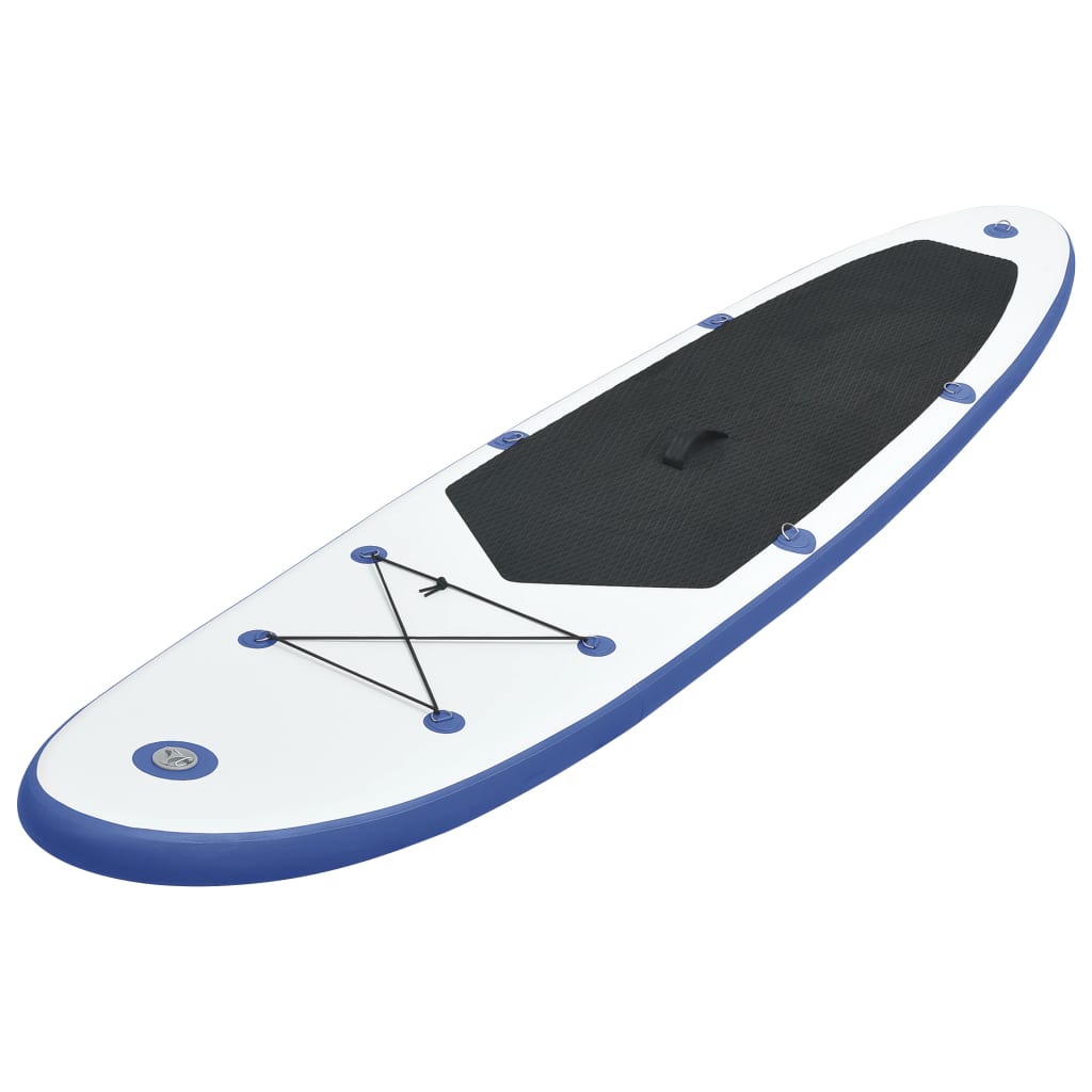 Blue and White Inflatable Paddleboard Set R428