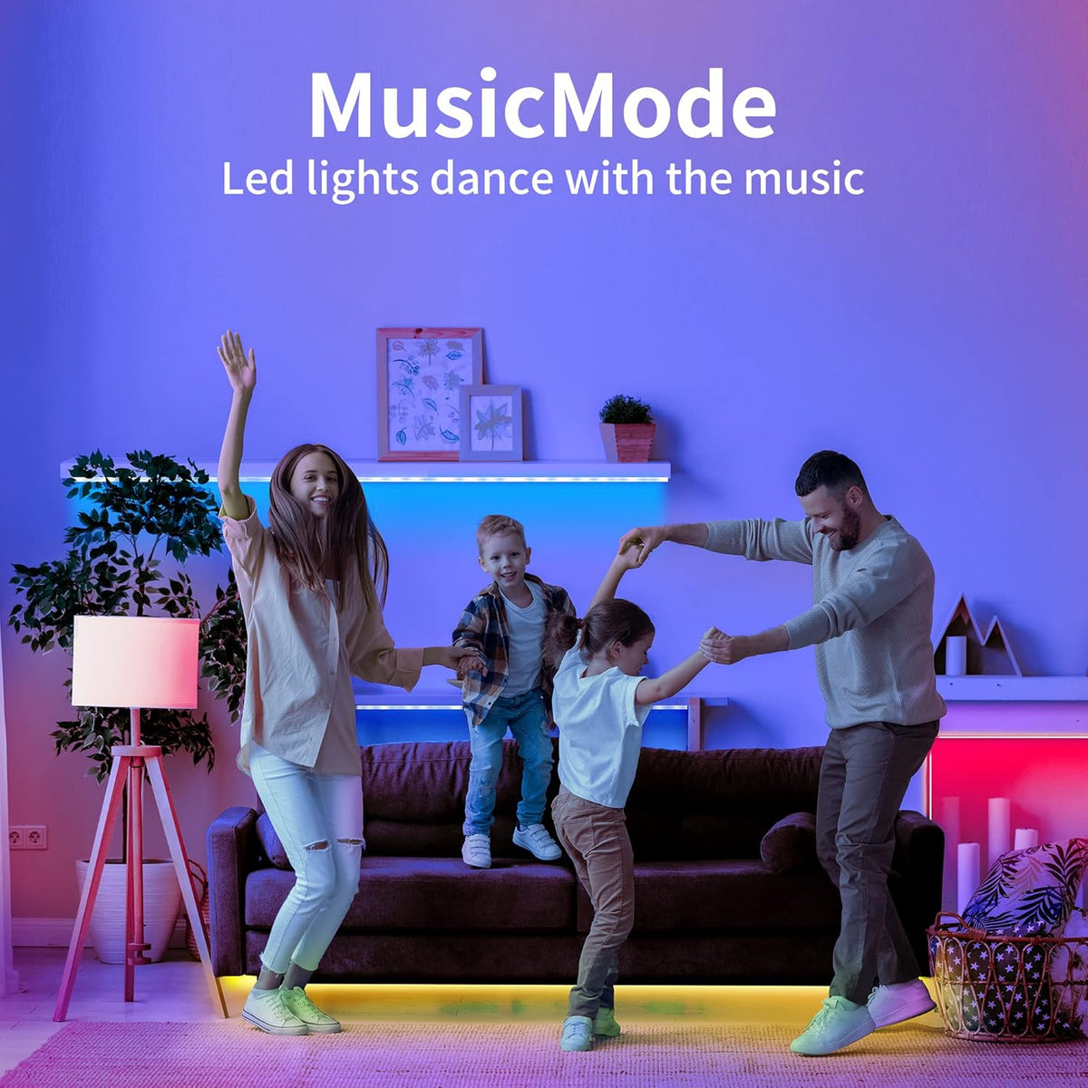 200ft RGB LED Strip Lights with Remote Control, Pack of 2 B7886