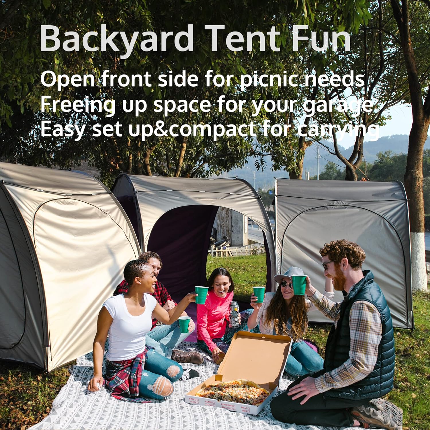 4 Person UPF50+ Sun Shelter Beach Tent C584