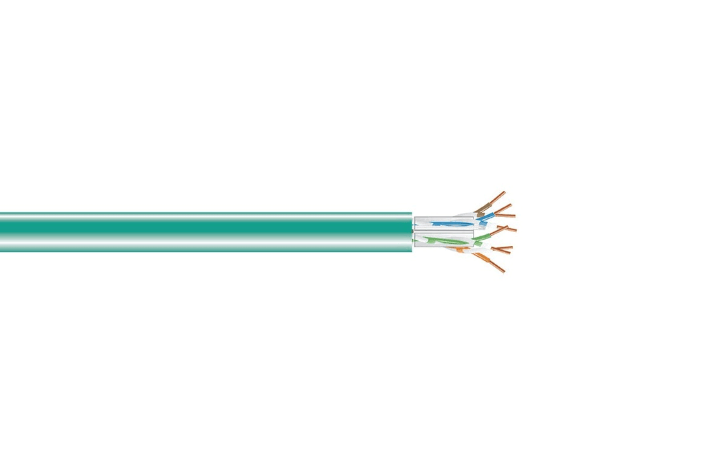 Green Cat6a Bulk Cable 1000ft S291