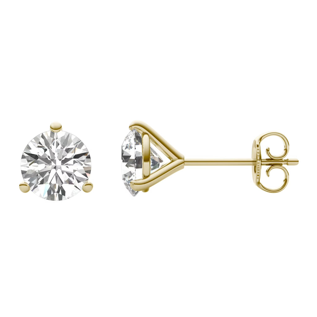 2 CTW Round Lab Grown Diamond Stud Earrings in 14K Yellow Gold G53942