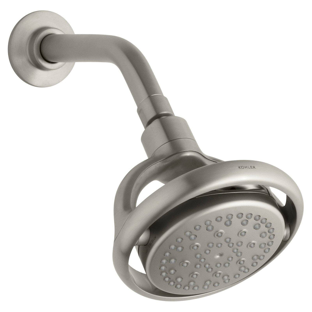 Vibrant Brushed Nickel Multifunction Wall-Mount Showerhead P31338