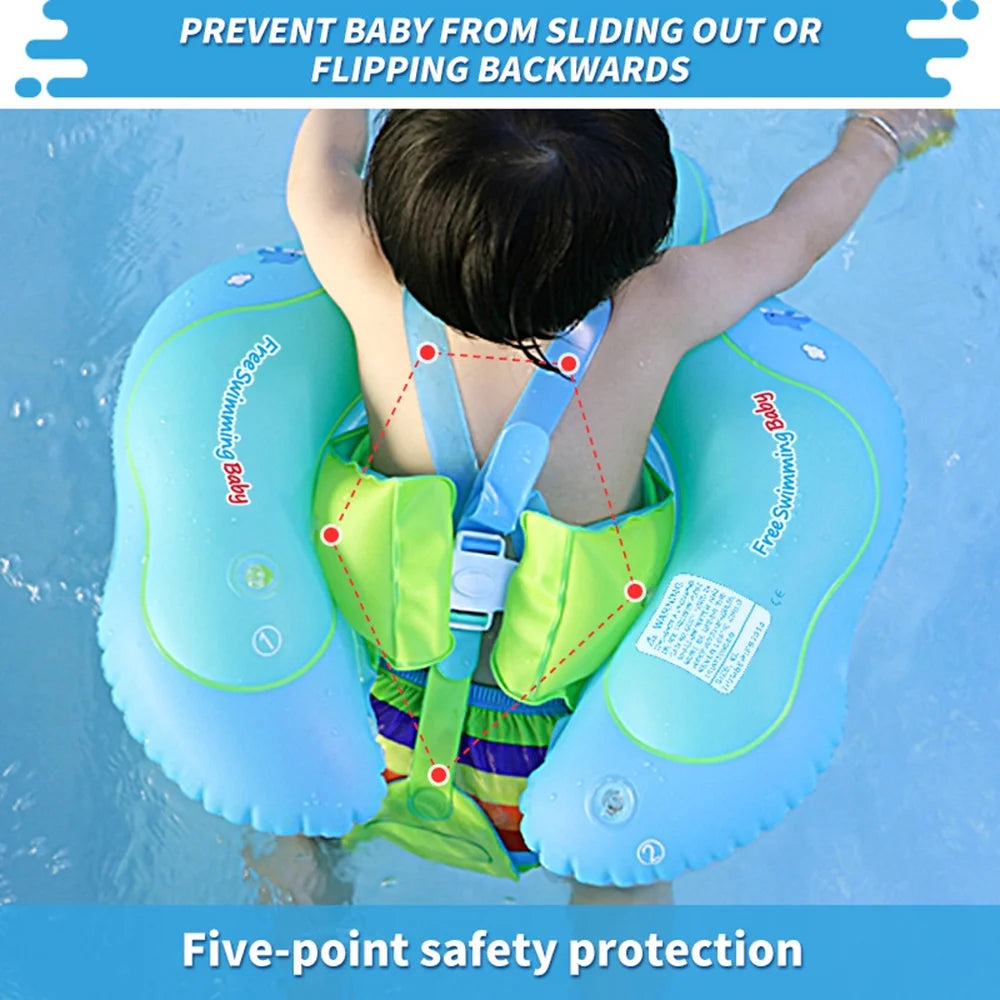 Inflatable Baby Swim Ring with Removable Canopy W51218