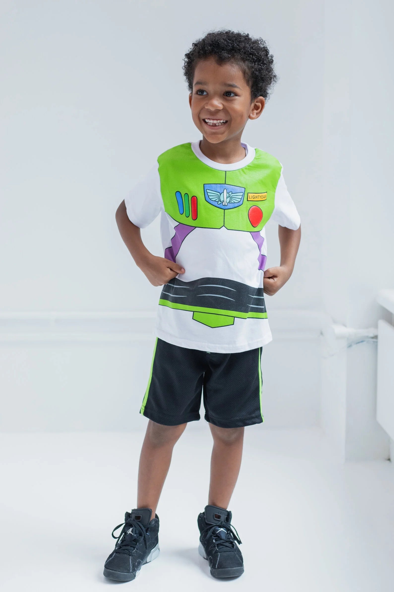 Toddler Boys Cosplay T-Shirt and Mesh Shorts Outfit Set S8024