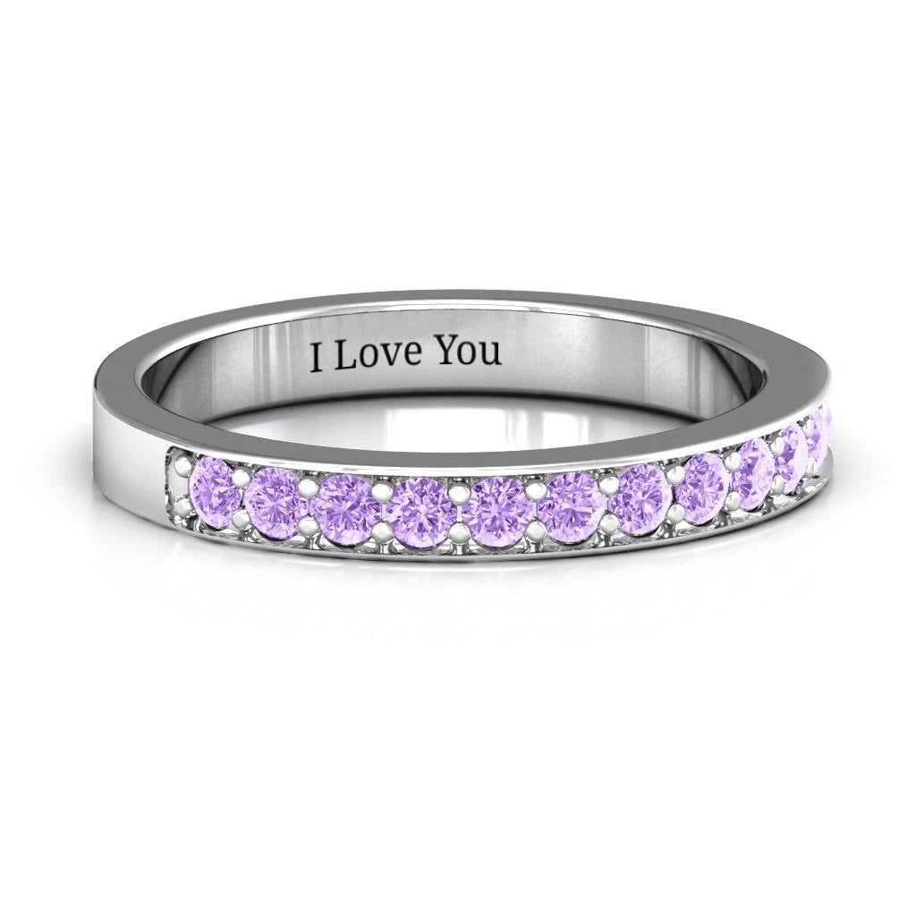 Half Eternity Birthstone Ring U64885