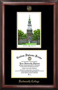 Gold Embossed Diploma Frame with Campus Images Lithograph W2384