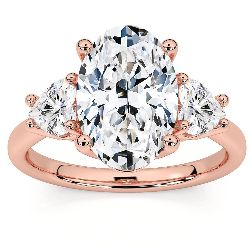 Lab Grown Diamond Engagement Ring 14k Gold Q389