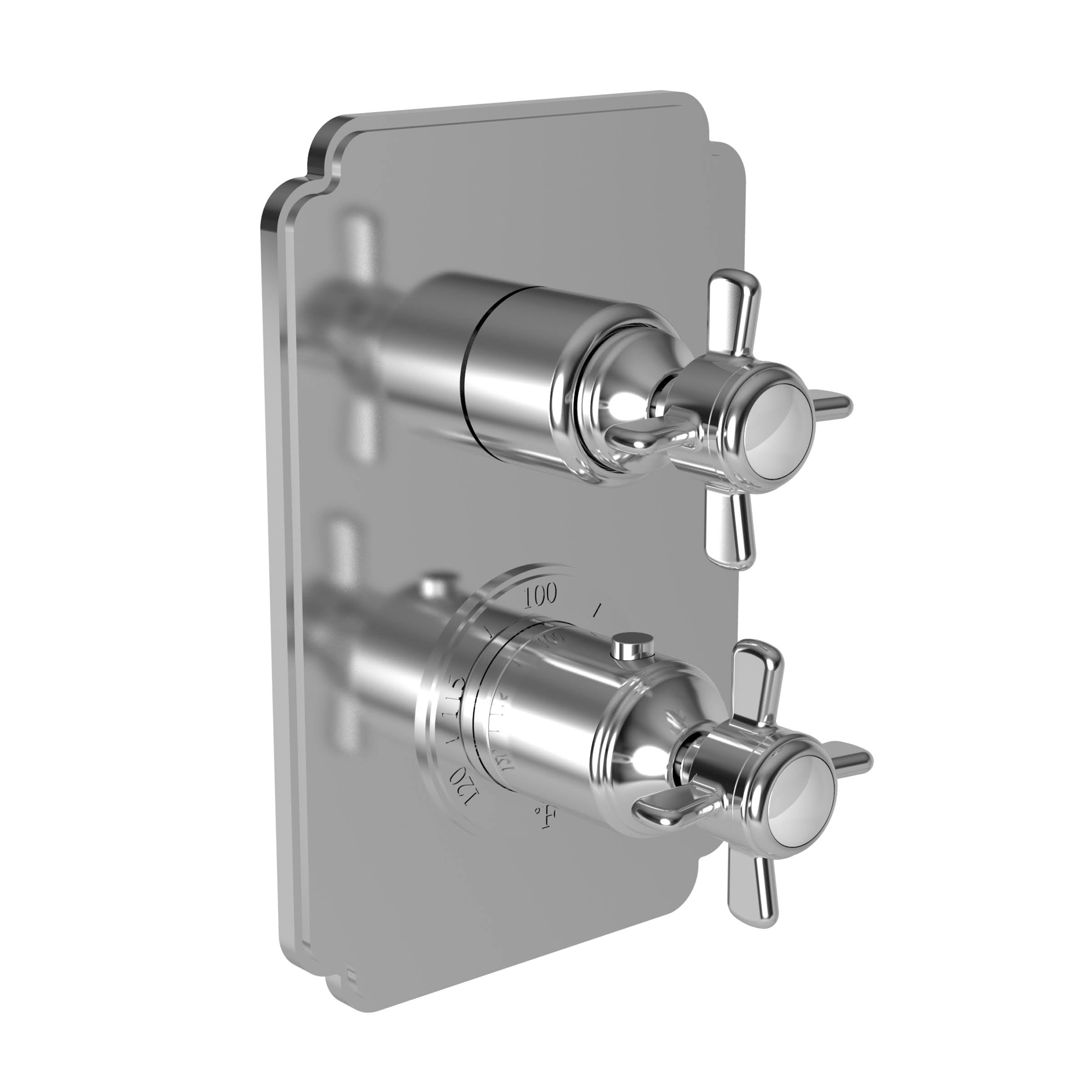 Satin Bronze PVD Square Thermostatic Trim Plate with Handle D2434