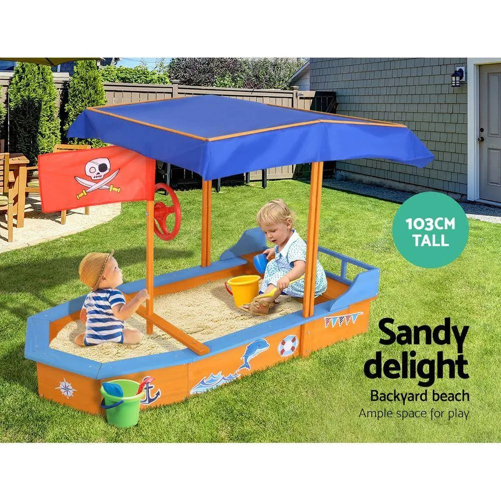 Boat-Shaped Canopy Sand Pit C6444