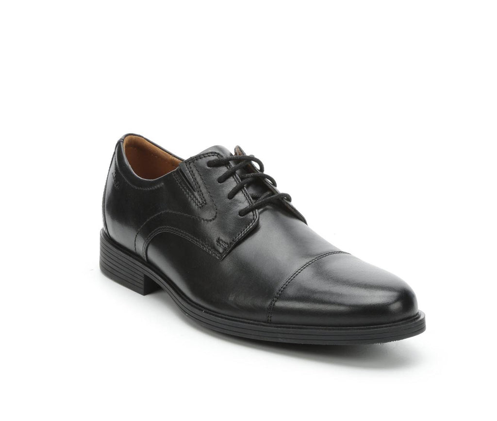 Clarks Mens Whiddon Cap Black Leather Size 14 O4192