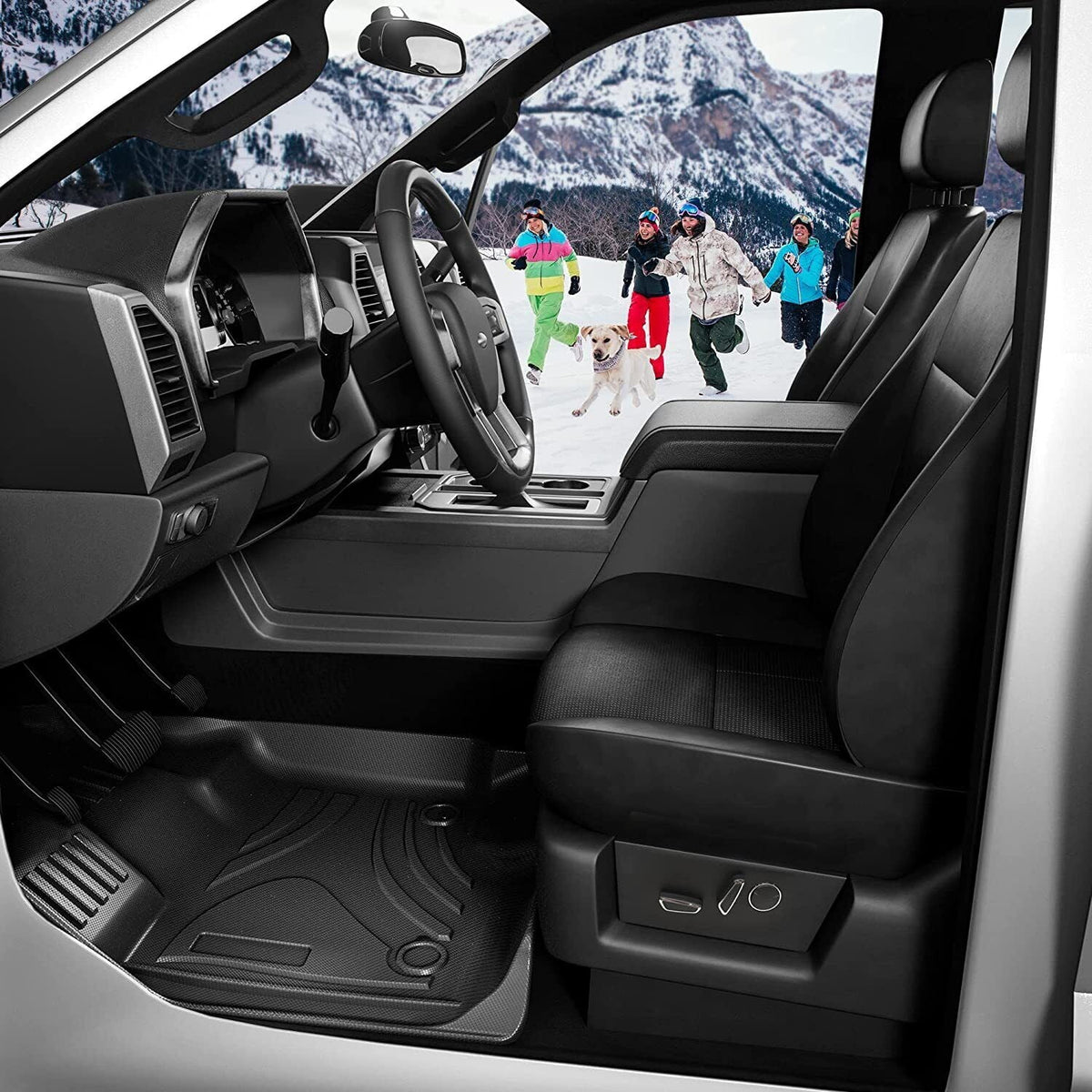 Floor Mats for 2016-2022 Honda HR-V 1st & 2nd Row All Season Rubber TPE Liners B93860
