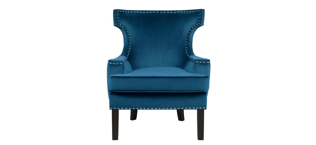 Navy Velvet Accent Chair V6708