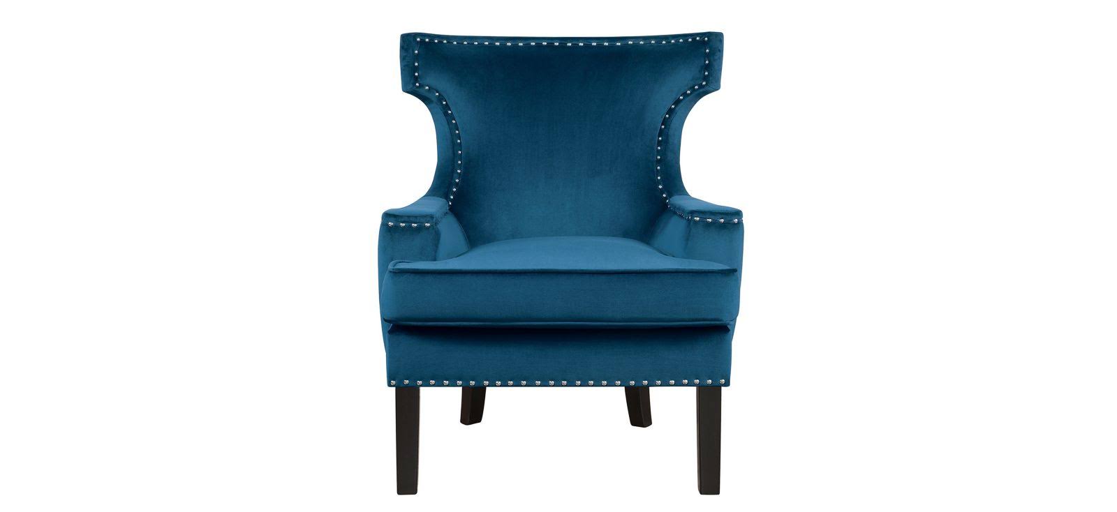 Navy Velvet Accent Chair V6708